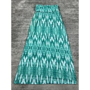 Maurices Skirt Womens Medium Green Pull On‎ Maxi Polyester Blend